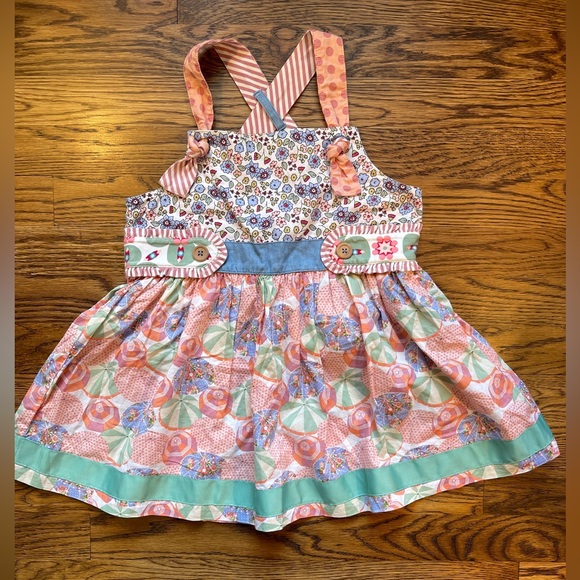 Matilda Jane Kids Parasol Floral Printed Knot Top 8-10 - Picture 1 of 16
